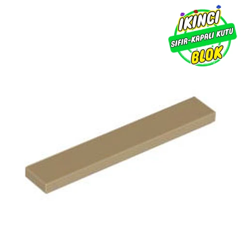 LEGO® Tile 1 x 6 with Groove Koyu Bej Sıfır