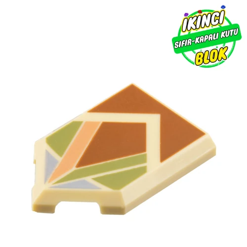 LEGO® 2 x 3 Üçgen Grafikli Düz Plaka Bej Sıfır