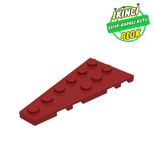 LEGO® Wedge Plate 6 x 3 Left Koyu Kırmızı Sıfır
