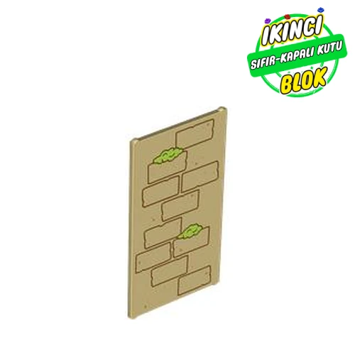 LEGO® Glass for Window 1 x 4 x 6 with Bricks print Bej Sıfır