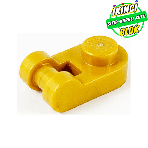 LEGO® 1 x 1 Kavisli Plaka Çubuk Bağlantılı Parlak Altın Sıfır