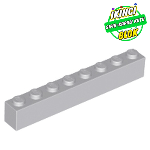 LEGO® 1 x 8 Tuğla Açık Mavimsi Gri Sıfır
