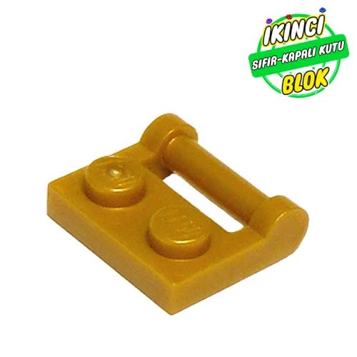 LEGO® Plate Special 1 x 2 [Side Handle Closed Ends] İnci Altın Sıfır