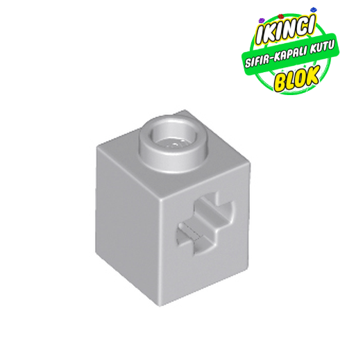 LEGO® 1 x 1 Aks Girişli Tuğla Açık Mavimsi Gri Sıfır