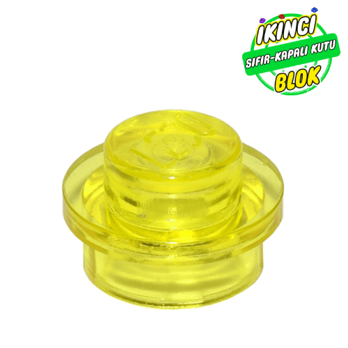 LEGO® 1 x 1 Kavisli Plaka Şeffaf Sarı Sıfır