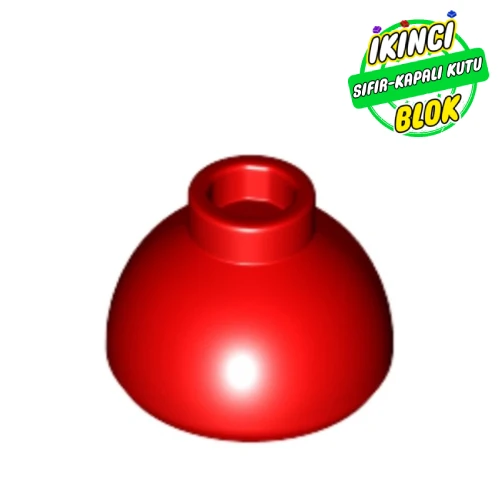 LEGO® Brick Round 1.5 x 1.5 Dome Top [Plain] Kırmızı Sıfır