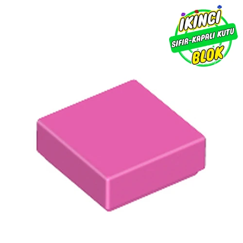 LEGO® Tile 1 x 1 with Groove Koyu Pembe Sıfır