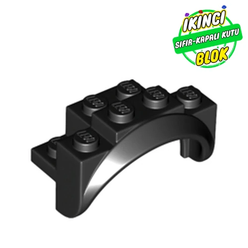 LEGO® Wheel Arch, Mudguard 4 x 2 x 2 1/2 Siyah Sıfır