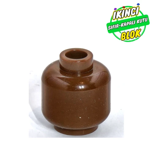 LEGO® Minifig Head [Plain] [Vented Stud - 2 Holes] Kahverengi Sıfır