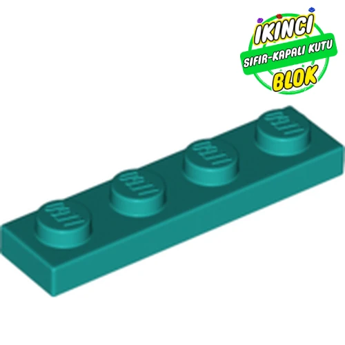 LEGO® Plate 1 x 4 Koyu Turkuaz Sıfır