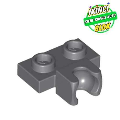 LEGO® Plate Special 1 x 2 5.9mm Centre Side Towball Socket Koyu Mavimsi Gri Sıfır