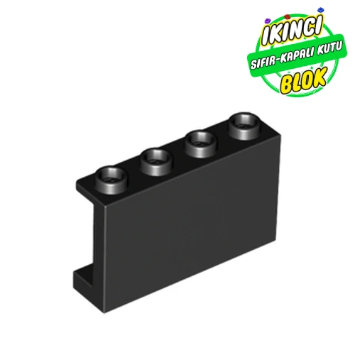 LEGO® 1 x 4 x 2 Yan Destekli Panel Siyah Sıfır