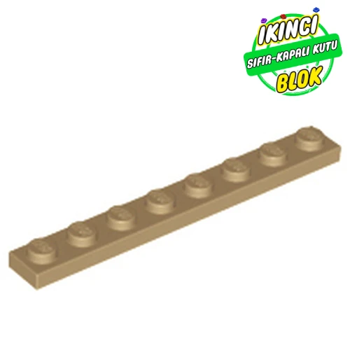 LEGO® Plate 1 x 8 Koyu Bej Sıfır