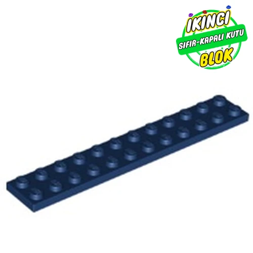 LEGO® Plate 2 x 12 Koyu Mavi Sıfır
