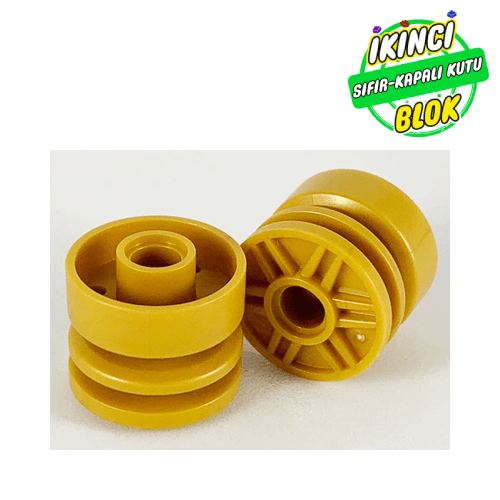 LEGO® 18mm x 14mm Pim Girişli Jant Metalik Altın Sıfır