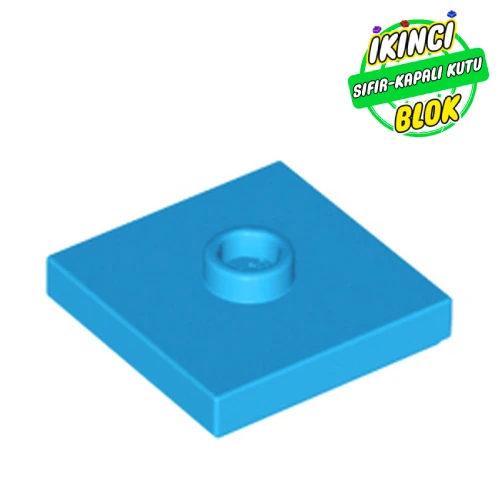 LEGO® Plate Special 2 x 2 with Groove and Center Stud (Jumper) Koyu Azur Sıfır