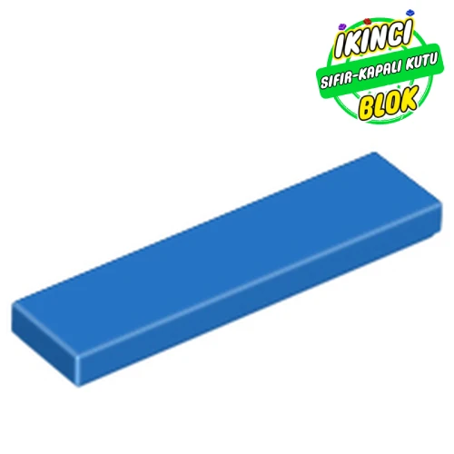 LEGO® Tile 1 x 4 with Groove Mavi Sıfır