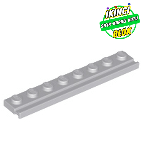 LEGO® 1 x 8 Raylı Modifiye Plaka Açık Mavimsi Gri Sıfır