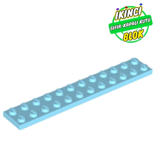 LEGO® Plate 2 x 12 Orta Azur Sıfır