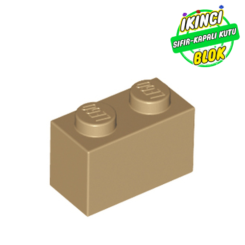LEGO® 1 x 2 Tuğla Koyu Bej Sıfır