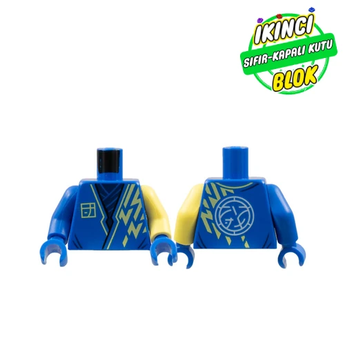 LEGO® Torso Robe, Bright Light Decorations, Dark Blue Shirt print, Blue Arms and Hands Mavi Sıfır