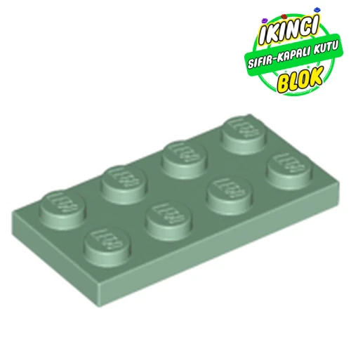 LEGO® Plate 2 x 4 Kum Yeşili Sıfır