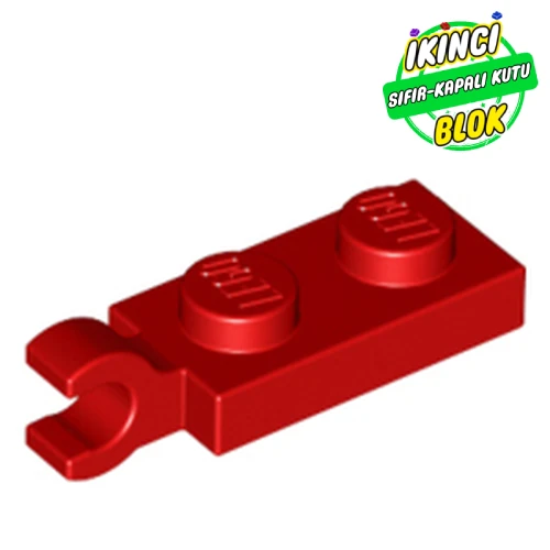 LEGO® Plate Special 1 x 2 with Clip Horizontal on End Kırmızı Sıfır
