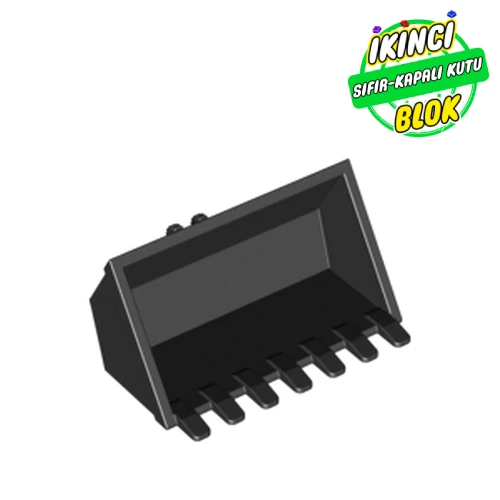 LEGO® Construction Vehicle Bucket 3 x 6 with 7 Hinge Teeth Siyah Sıfır