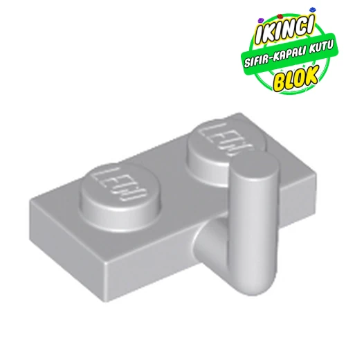 LEGO® Plate Special 1 x 2 with Bar Up [Horizontal Arm 5mm] [Old Type] Açık Mavimsi Gri Sıfır
