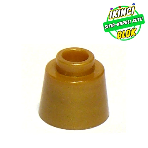 LEGO® Cone 1.17 x 1.17 x 2/3 (Fez) İnci Altın Sıfır