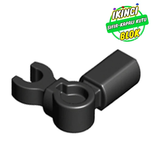 LEGO® Bar Holder with Clip and 90° Angle (Mechanical Leg) Siyah Sıfır