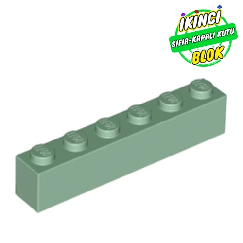 LEGO® Brick 1 x 6 Kum Yeşili Sıfır