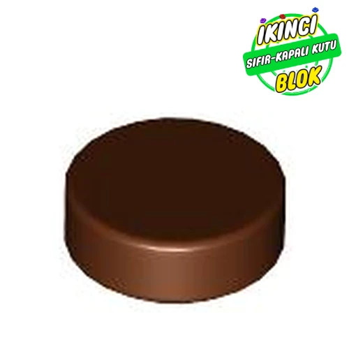 LEGO® Tile Round 1 x 1 Kırmızımsı Kahverengi Sıfır