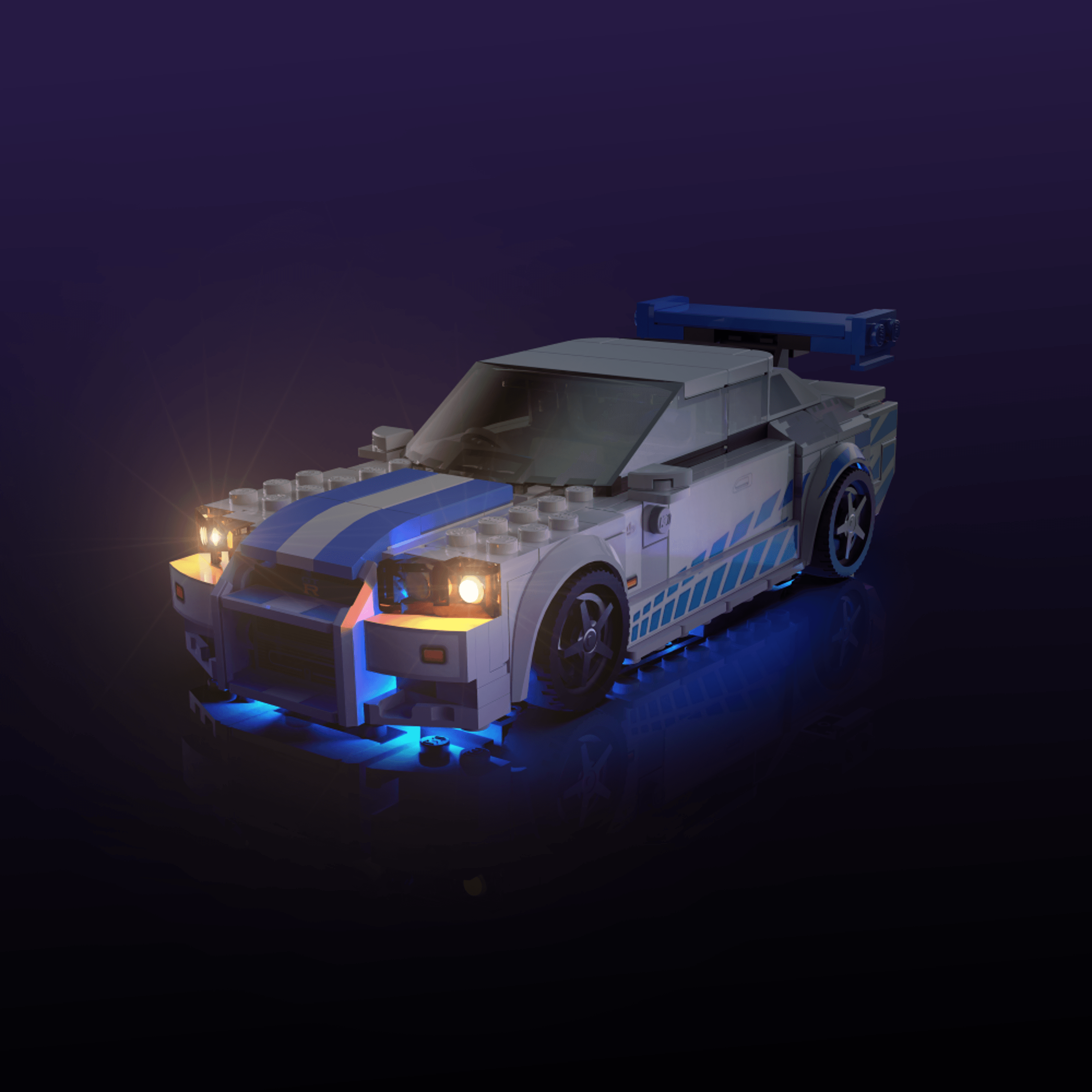 LEGO® 76917 Speed Champions 2 Fast 2 Furious Nissan Skyline GT-R (R34) Işık Kiti