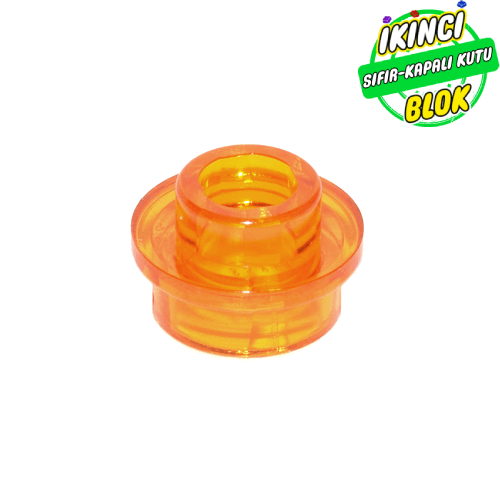 LEGO® 1 x 1 Kavisli Plaka Açık Stud Şeffaf Turuncu Sıfır