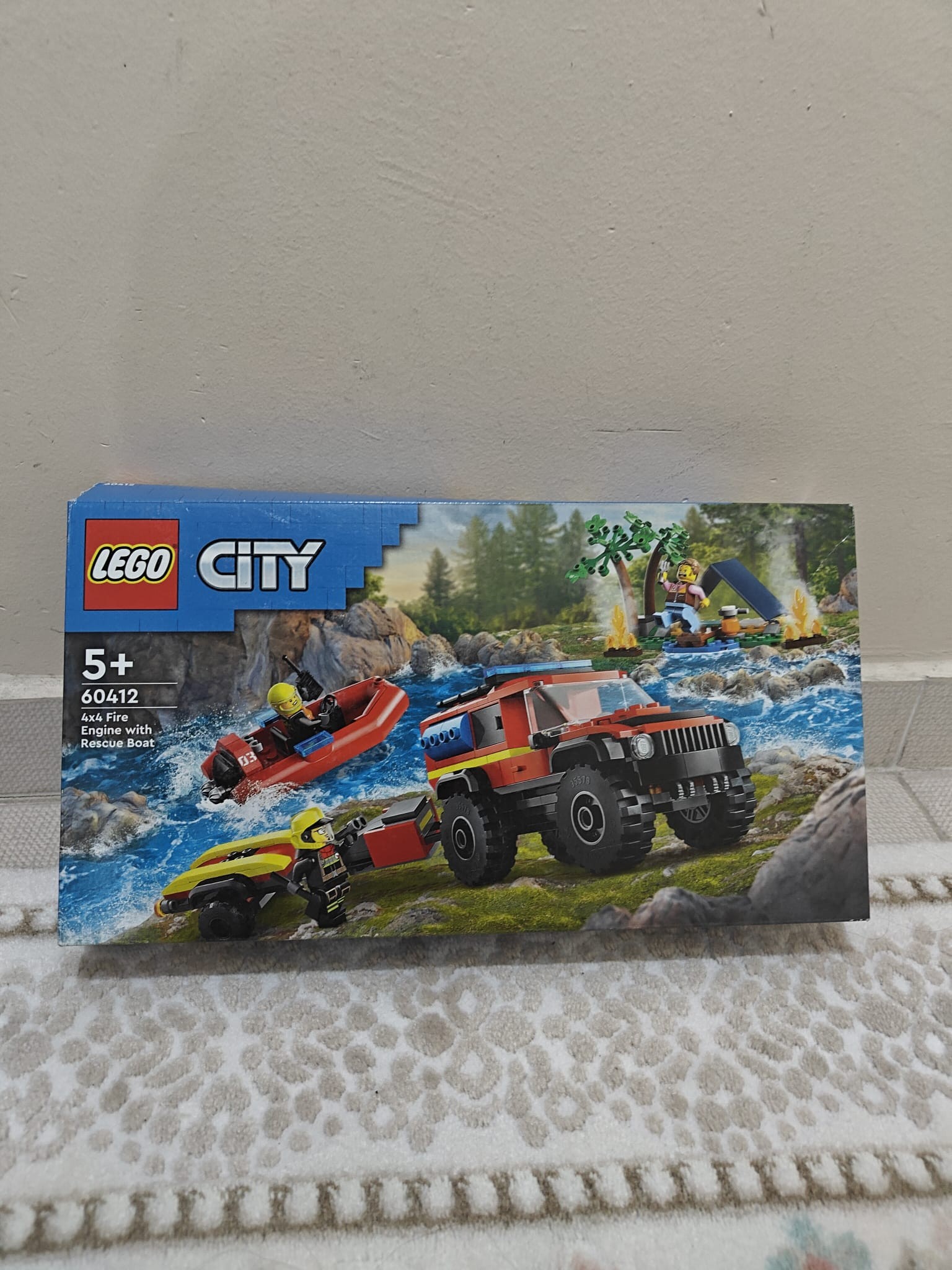 60412 LEGO® 4x4 Fire Truck with Rescue Boat Sıfır Kapalı Kutu