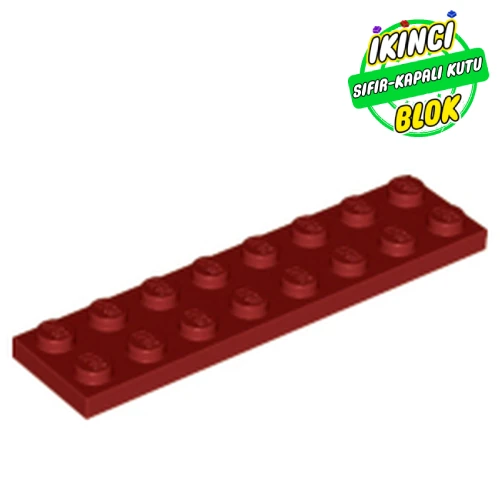 LEGO® Plate 2 x 8 Koyu Kırmızı Sıfır