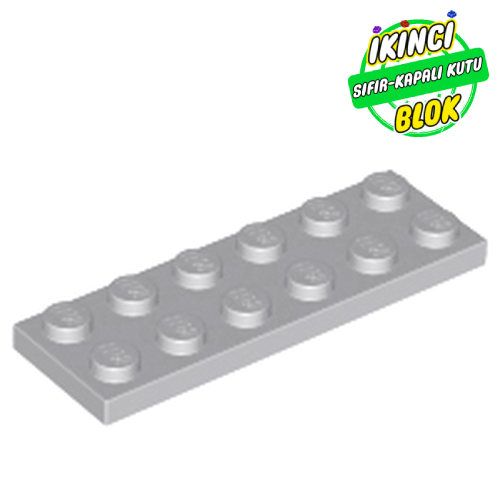 LEGO® 2 x 6 Plaka Açık Mavimsi Gri Sıfır