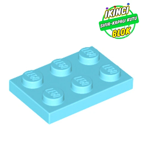 LEGO® Plate 2 x 3 Orta Azur Sıfır