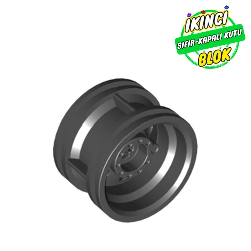 LEGO® 30.4mm x 20mm Pim Girişsiz Jant Siyah Sıfır