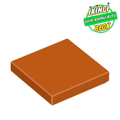 LEGO® Tile 2 x 2 with Groove Koyu Turuncu Sıfır
