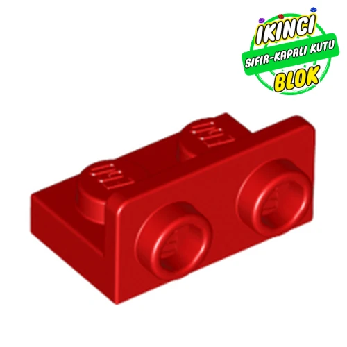LEGO® 1 x 2 Braket Ters 1 x 2 Bağlantılı Kırmızı Sıfır