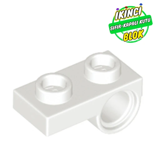 LEGO® Plate Special 1 x 2 with Pin Hole Underneath Beyaz Sıfır