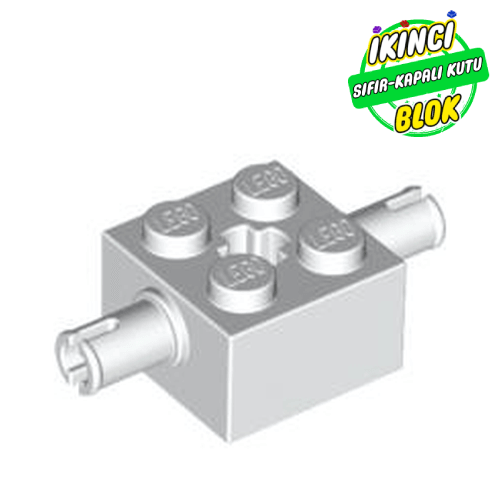 LEGO® 2 x 2 Aks Geçişli 2 Pim Çıkışlı Tuğla Beyaz Sıfır