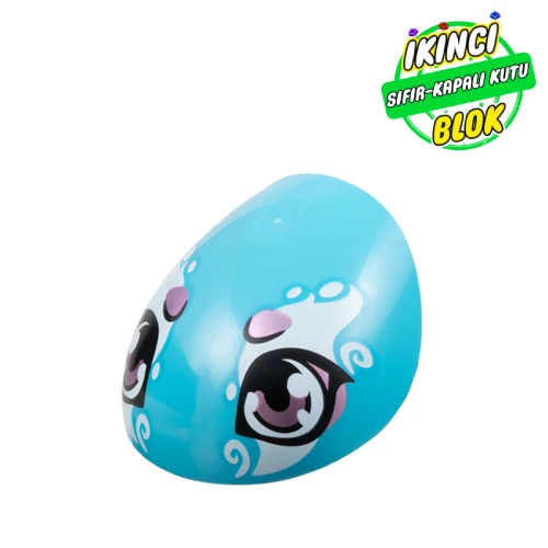 LEGO® Large Figure Shoulder Cover with Black/White/Lavender Eyes, White Flames print Orta Azur Sıfır