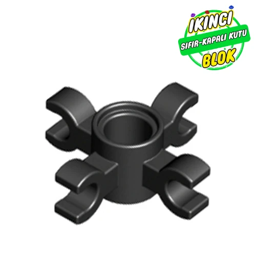 LEGO® Technic Pin Connector Round with 4 Clips Siyah Sıfır