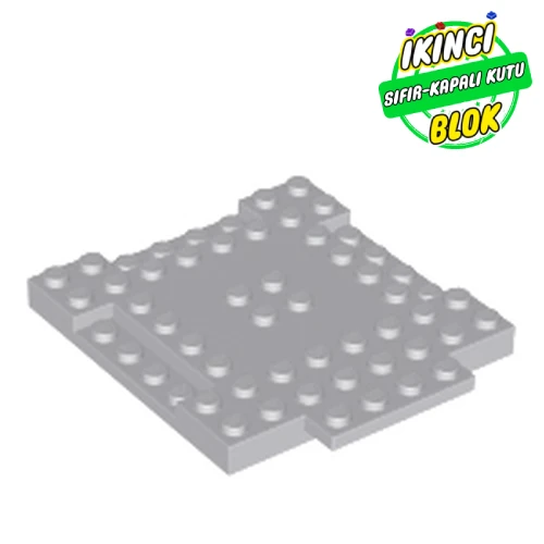 LEGO® Plate Special 8 x 9 x 2/3 with 1 x 4 Recessed Açık Mavimsi Gri Sıfır