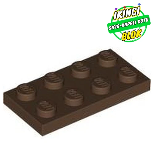 LEGO® Plate 2 x 4 Kahverengi Sıfır