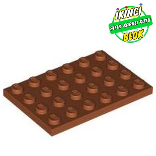 LEGO® Plate 4 x 6 Koyu Turuncu Sıfır