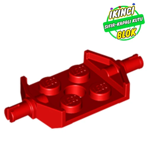 LEGO® 2 x 2 Teker bağlantılı Modifiye Plaka Kırmızı Sıfır